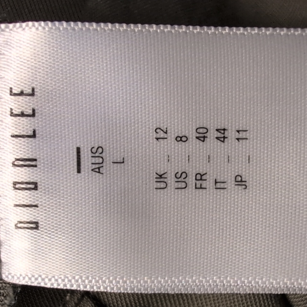 NWT Dion‎ Lee Cotton Viscose Gathered Tie Pant Slate Green Size 8 - Picture 13 of 14